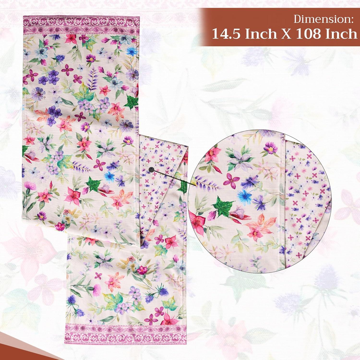 imageMaison dHermine Table Runner 100 Cotton Single Layer Easter Table Runners 72 inches Long Home Kitchen Dining Party ampamp Camping  Easter Decorations Spring ampamp Summer Printemps 1450quot x 72quot13  Chardon