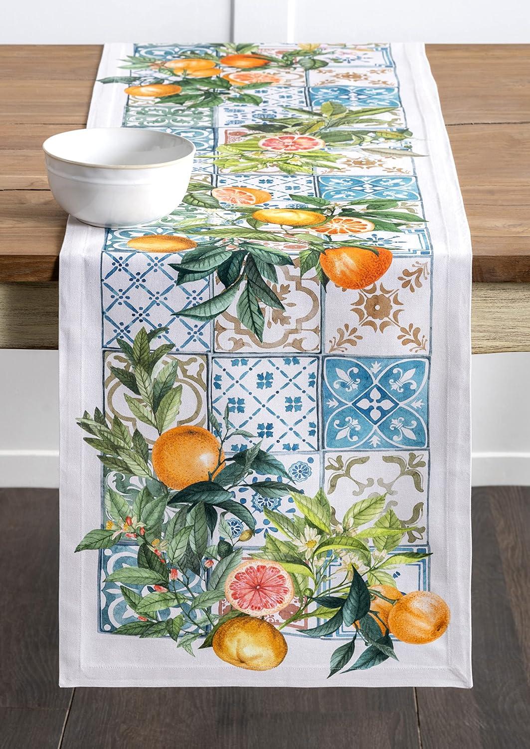 imageMaison dHermine Table Runner 100 Cotton Single Layer Easter Table Runners 72 inches Long Home Kitchen Dining Party ampamp Camping  Easter Decorations Spring ampamp Summer Printemps 1450quot x 72quot16  Agrume
