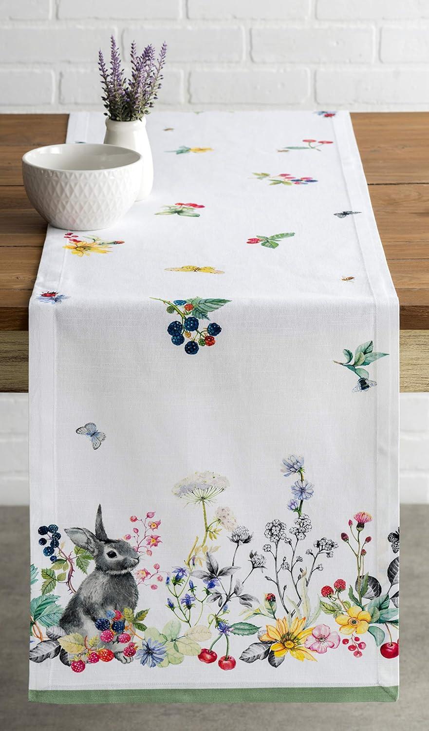 imageMaison dHermine Table Runner 100 Cotton Single Layer Easter Table Runners 72 inches Long Home Kitchen Dining Party ampamp Camping  Easter Decorations Spring ampamp Summer Printemps 1450quot x 72quot10  Printemps