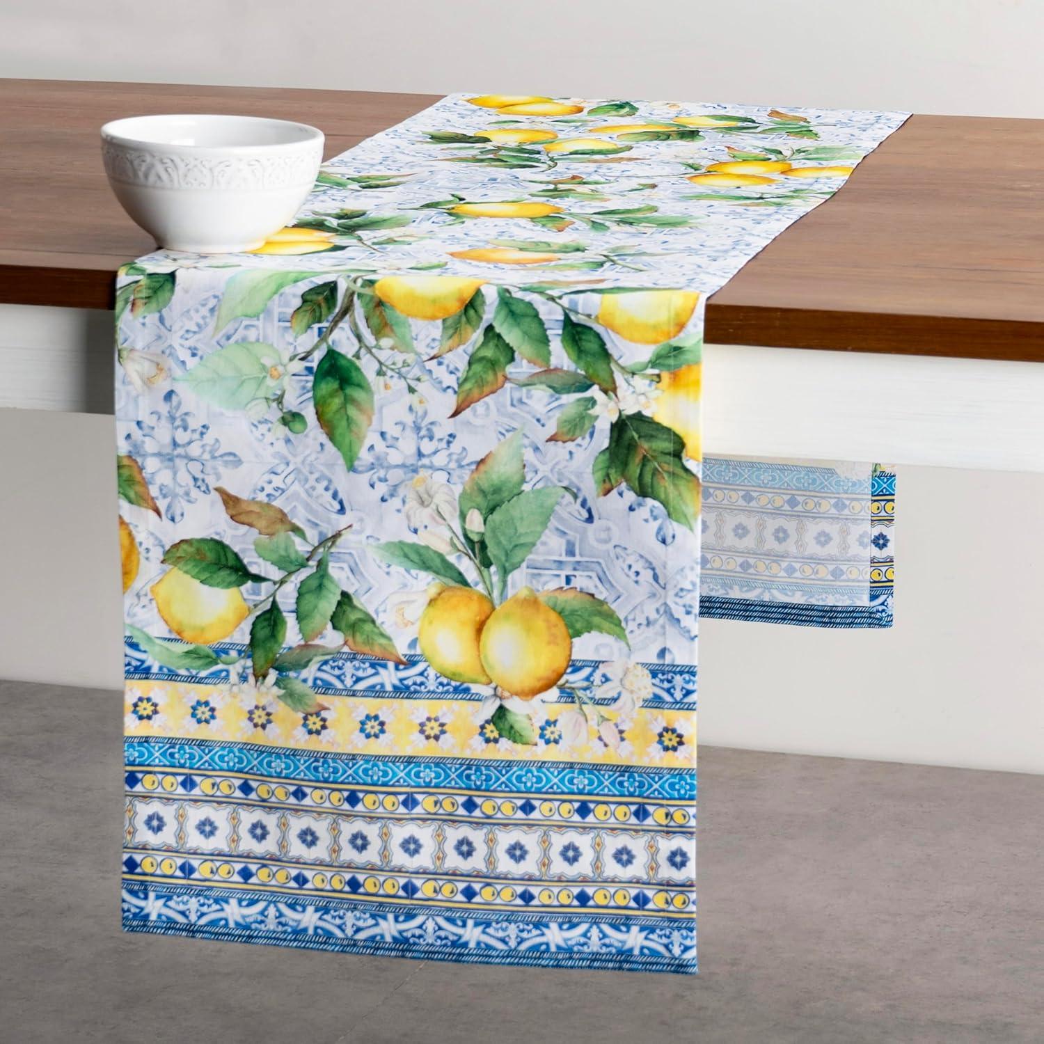 imageMaison dHermine Table Runner 100 Cotton Single Layer Easter Table Runners 72 inches Long Home Kitchen Dining Party ampamp Camping  Easter Decorations Spring ampamp Summer Printemps 1450quot x 72quot28  Citrus