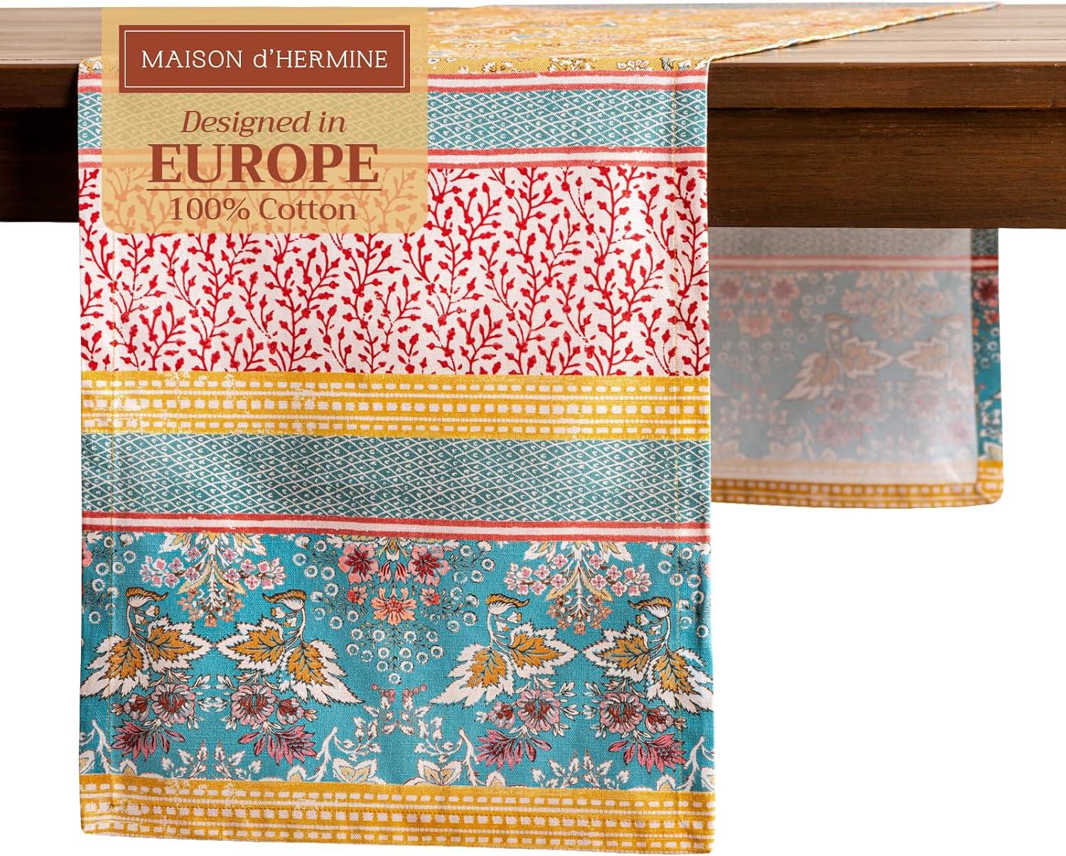imageMaison dHermine Table Runner 100 Cotton Single Layer Easter Table Runners 72 inches Long Home Kitchen Dining Party ampamp Camping  Easter Decorations Spring ampamp Summer Printemps 1450quot x 72quot04  Marquise