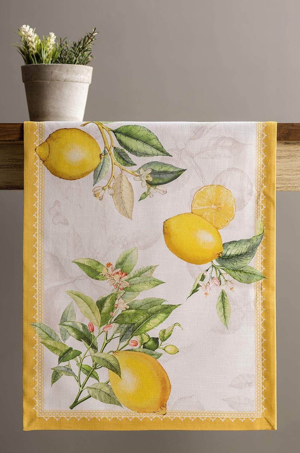 imageMaison dHermine Table Runner 100 Cotton Single Layer Easter Table Runners 72 inches Long Home Kitchen Dining Party ampamp Camping  Easter Decorations Spring ampamp Summer Printemps 1450quot x 72quot01  Limoncello