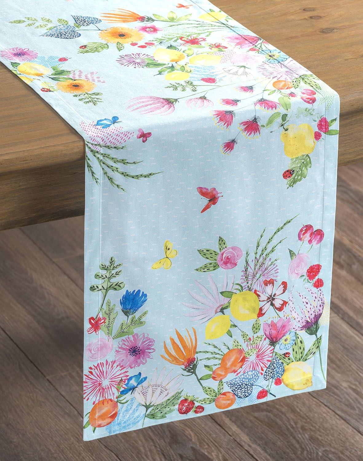 imageMaison dHermine Table Runner 100 Cotton Single Layer Easter Table Runners 72 inches Long Home Kitchen Dining Party ampamp Camping  Easter Decorations Spring ampamp Summer Printemps 1450quot x 72quot27  Jardin Dete  Mint
