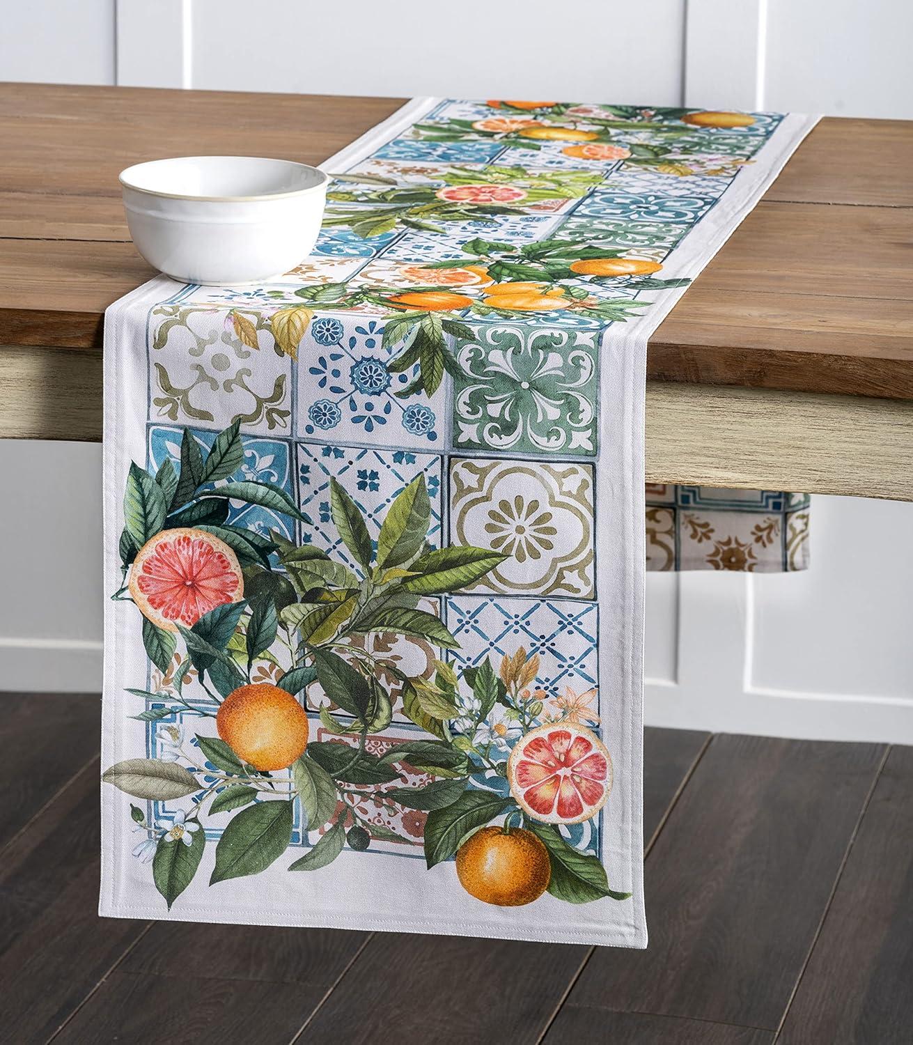 imageMaison dHermine Table Runner 100 Cotton Single Layer Easter Table Runners 72 inches Long Home Kitchen Dining Party ampamp Camping  Easter Decorations Spring ampamp Summer Printemps 1450quot x 72quot16  Agrume