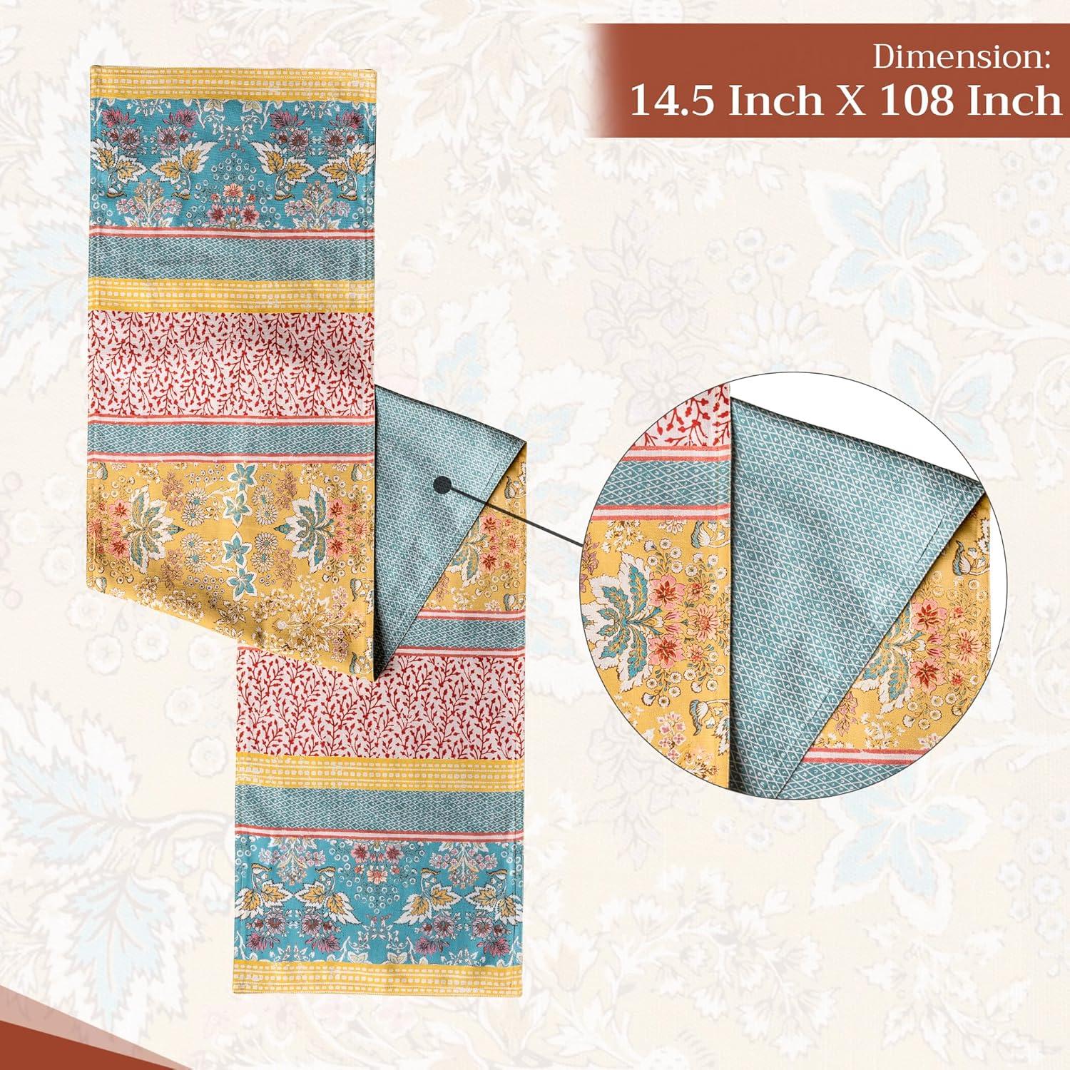 imageMaison dHermine Table Runner 100 Cotton Single Layer Easter Table Runners 72 inches Long Home Kitchen Dining Party ampamp Camping  Easter Decorations Spring ampamp Summer Printemps 1450quot x 72quot04  Marquise