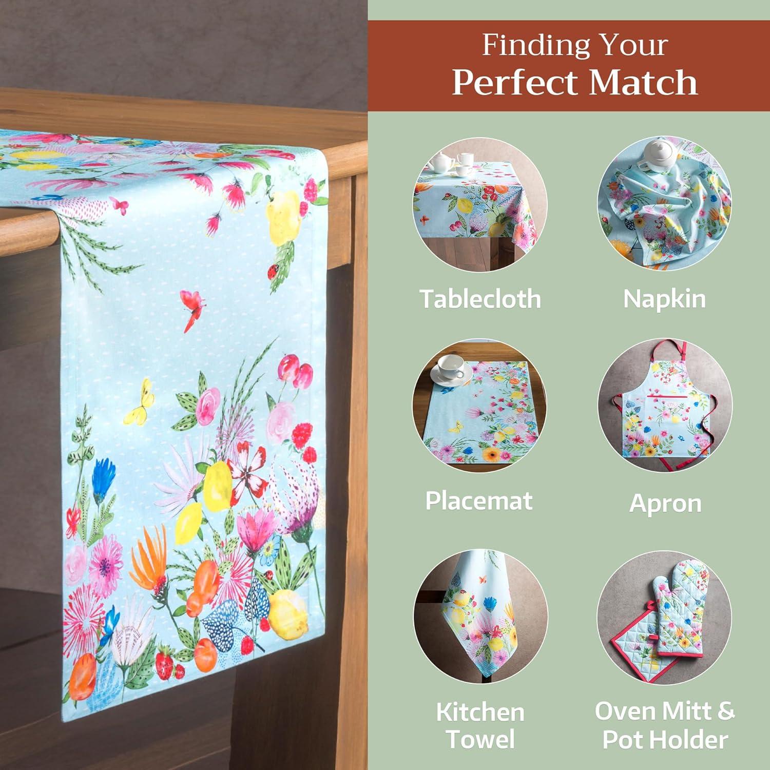 imageMaison dHermine Table Runner 100 Cotton Single Layer Easter Table Runners 72 inches Long Home Kitchen Dining Party ampamp Camping  Easter Decorations Spring ampamp Summer Printemps 1450quot x 72quot27  Jardin Dete  Mint