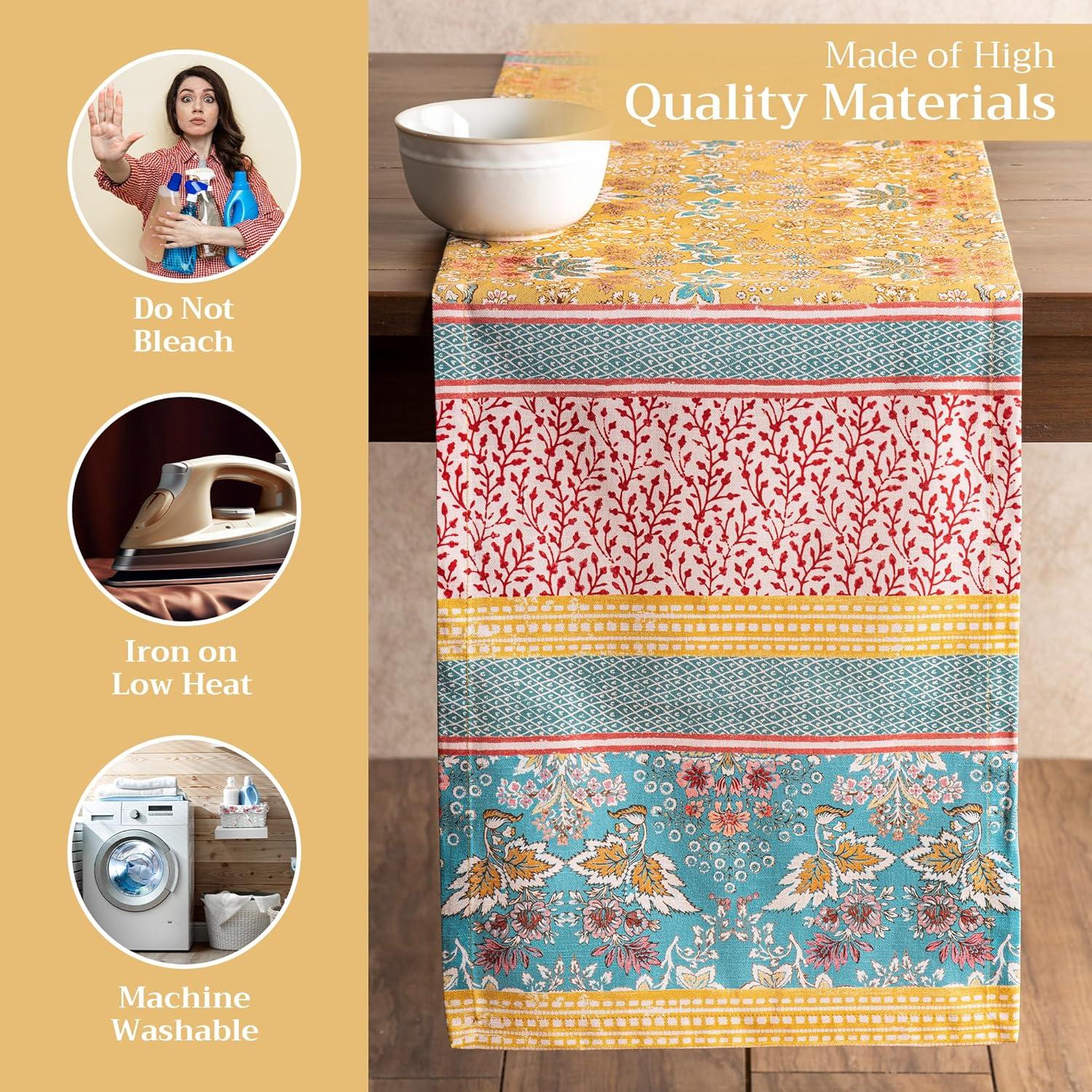 imageMaison dHermine Table Runner 100 Cotton Single Layer Easter Table Runners 72 inches Long Home Kitchen Dining Party ampamp Camping  Easter Decorations Spring ampamp Summer Printemps 1450quot x 72quot04  Marquise