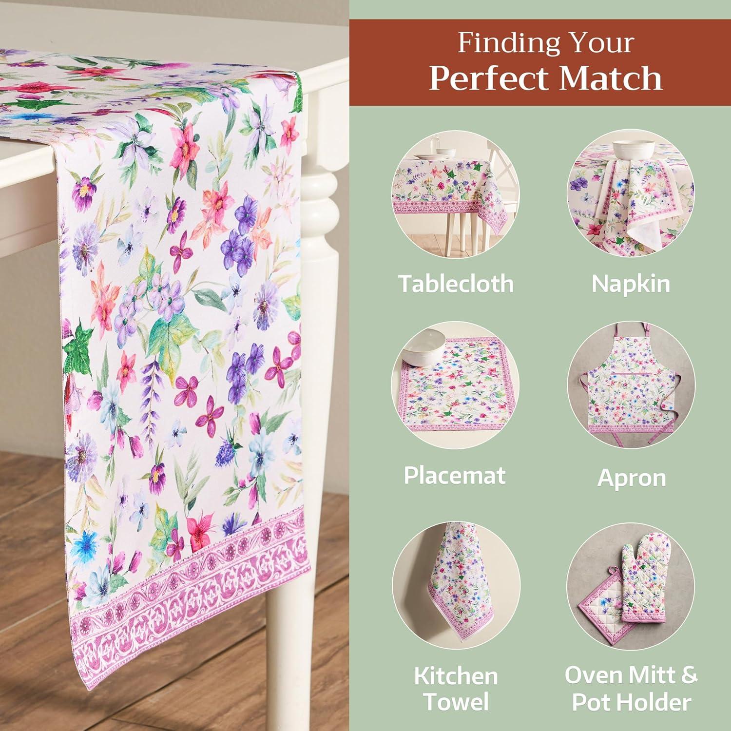 imageMaison dHermine Table Runner 100 Cotton Single Layer Easter Table Runners 72 inches Long Home Kitchen Dining Party ampamp Camping  Easter Decorations Spring ampamp Summer Printemps 1450quot x 72quot13  Chardon