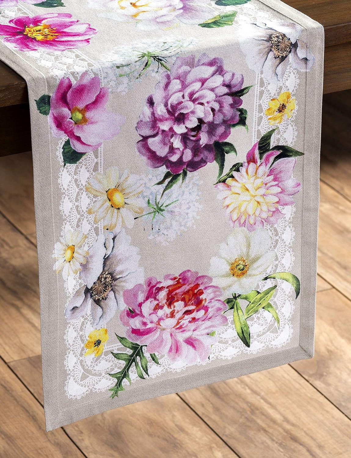 imageMaison dHermine Table Runner 100 Cotton Single Layer Easter Table Runners 72 inches Long Home Kitchen Dining Party ampamp Camping  Easter Decorations Spring ampamp Summer Printemps 1450quot x 72quot21  Pivoine