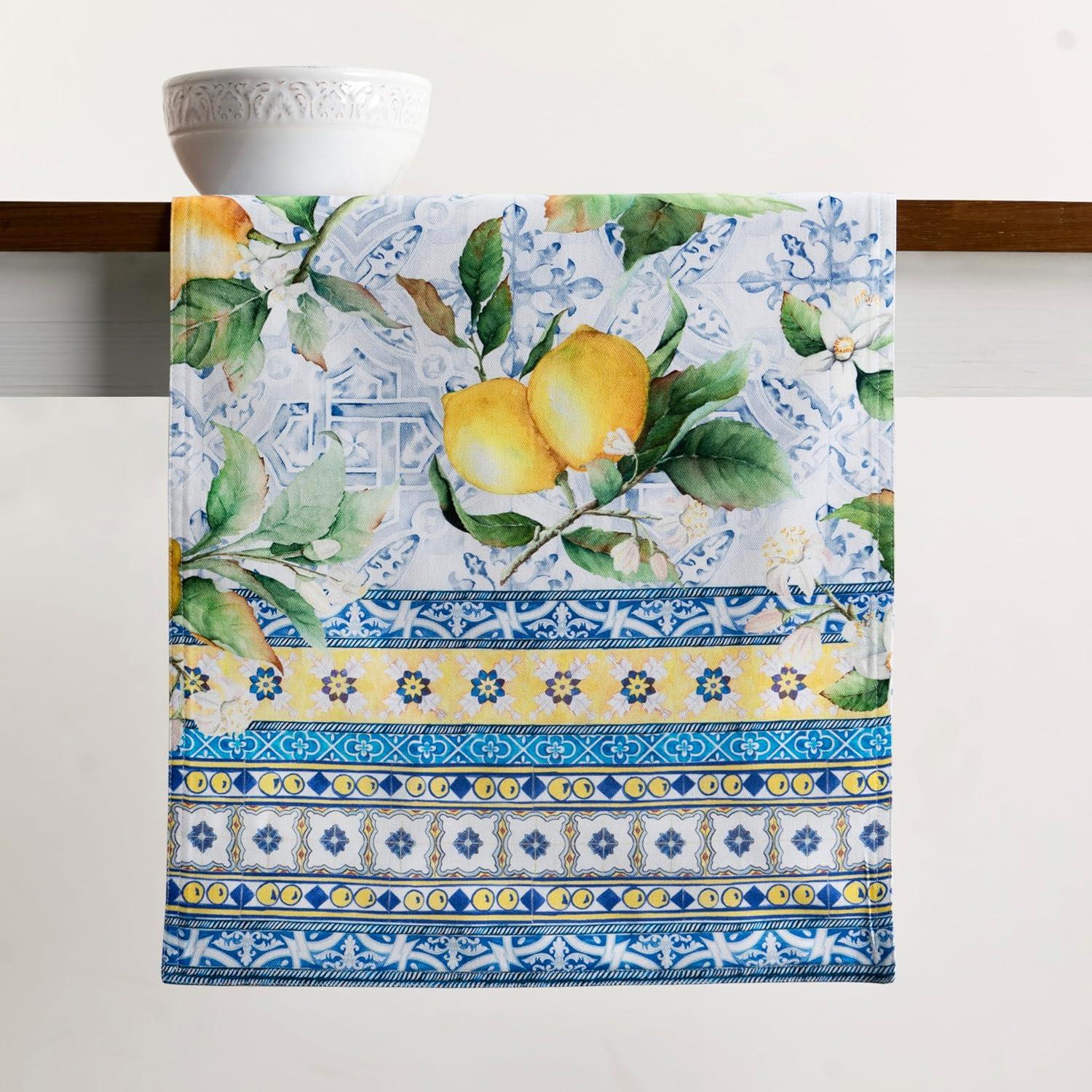 imageMaison dHermine Table Runner 100 Cotton Single Layer Easter Table Runners 72 inches Long Home Kitchen Dining Party ampamp Camping  Easter Decorations Spring ampamp Summer Printemps 1450quot x 72quot28  Citrus