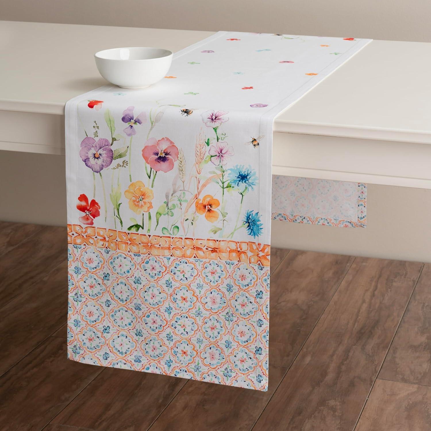 imageMaison dHermine Table Runner 100 Cotton Single Layer Easter Table Runners 72 inches Long Home Kitchen Dining Party ampamp Camping  Easter Decorations Spring ampamp Summer Printemps 1450quot x 72quot19  Summer Whisper