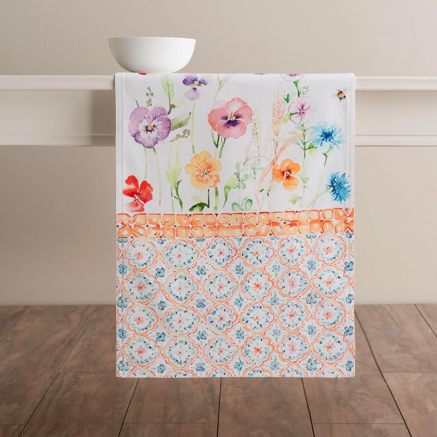 imageMaison dHermine Table Runner 100 Cotton Single Layer Easter Table Runners 72 inches Long Home Kitchen Dining Party ampamp Camping  Easter Decorations Spring ampamp Summer Printemps 1450quot x 72quot19  Summer Whisper