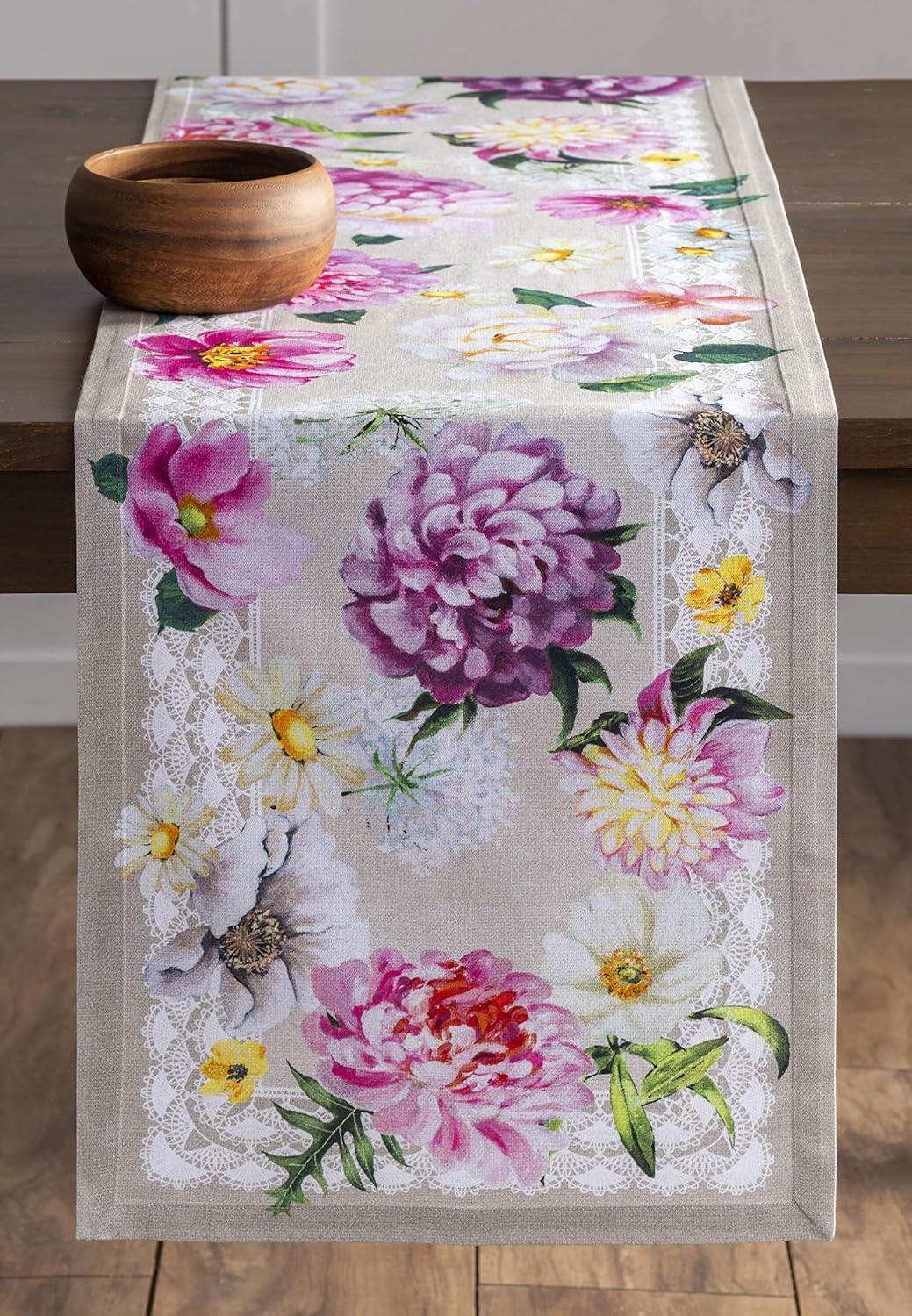 imageMaison dHermine Table Runner 100 Cotton Single Layer Easter Table Runners 72 inches Long Home Kitchen Dining Party ampamp Camping  Easter Decorations Spring ampamp Summer Printemps 1450quot x 72quot21  Pivoine