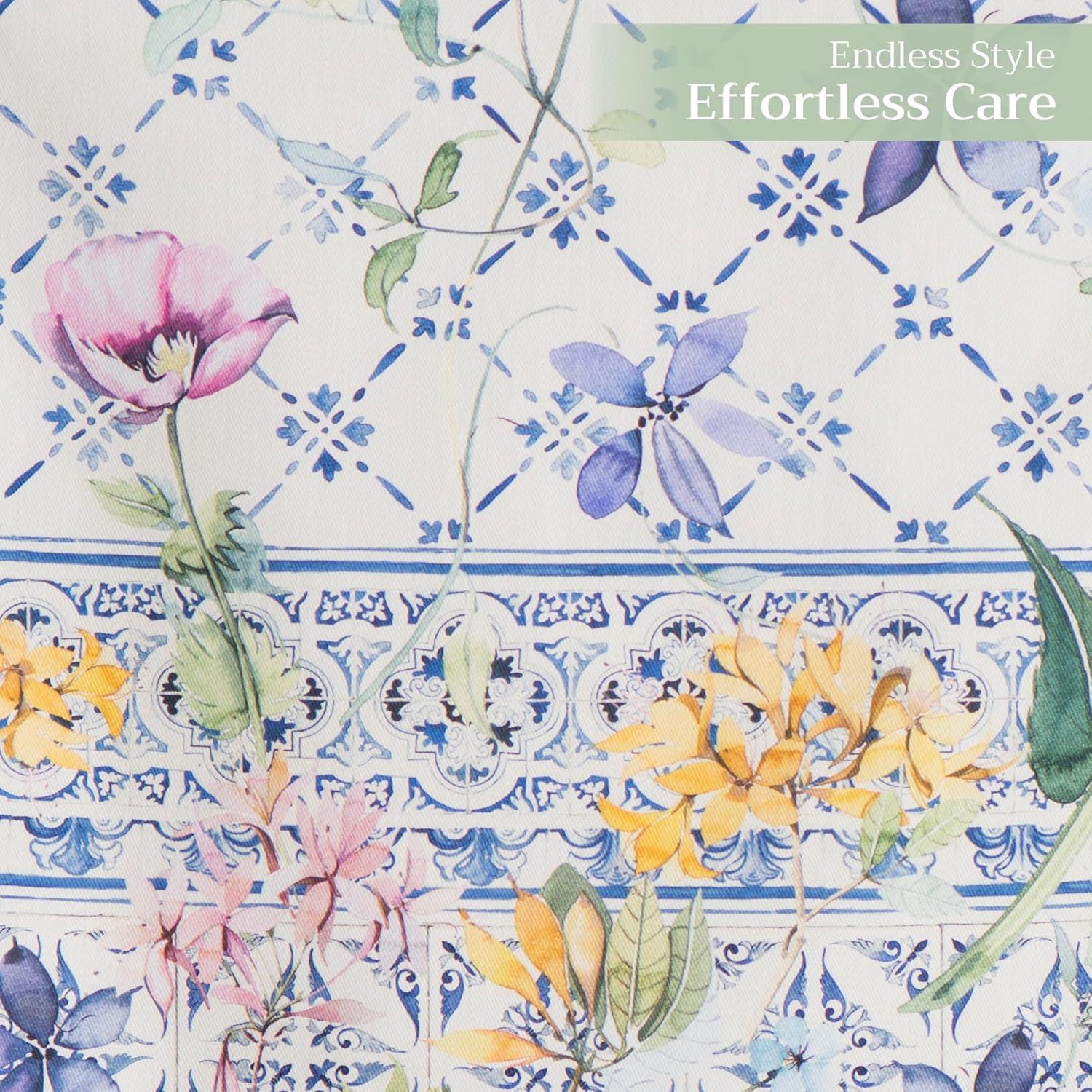 imageMaison dHermine Table Runner 100 Cotton Single Layer Easter Table Runners 72 inches Long Home Kitchen Dining Party ampamp Camping  Easter Decorations Spring ampamp Summer Printemps 1450quot x 72quot05  Faience