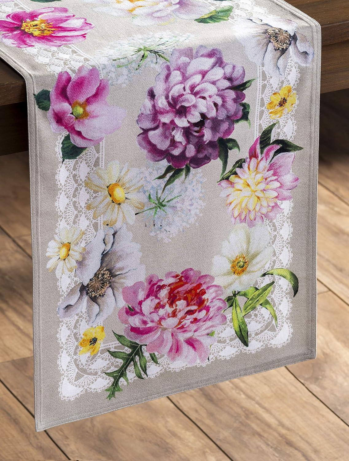 imageMaison dHermine Table Runner 100 Cotton Single Layer Easter Table Runners 72 inches Long Home Kitchen Dining Party ampamp Camping  Easter Decorations Spring ampamp Summer Printemps 1450quot x 72quot21  Pivoine