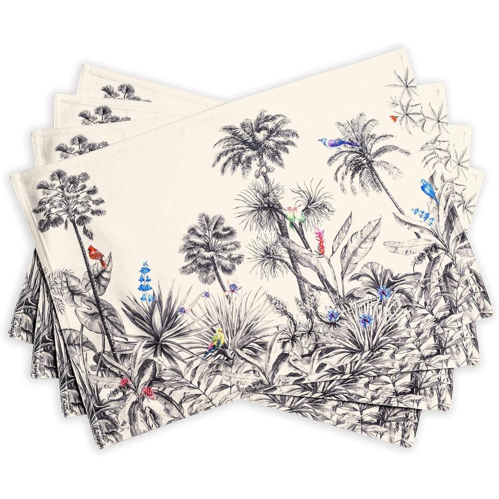 imageMaison d Hermine Placemat 100 Cotton Decorative Placemats Washable Cloth Placemats Home Wedding Restaurant Party ampamp Camping Potiron  ThanksgivingChristmas Set of 423  Amazonia