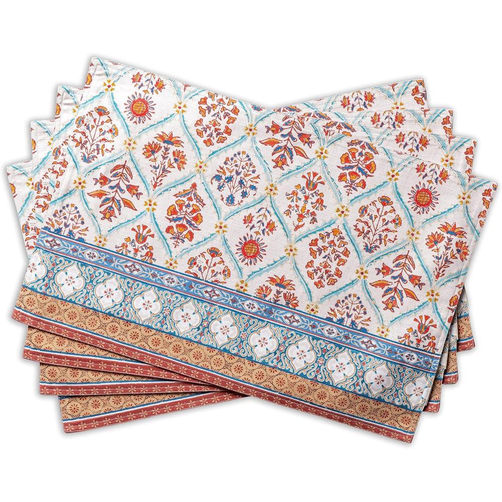imageMaison d Hermine Placemat 100 Cotton Decorative Placemats Washable Cloth Placemats Home Wedding Restaurant Party ampamp Camping Potiron  ThanksgivingChristmas Set of 411  Romane