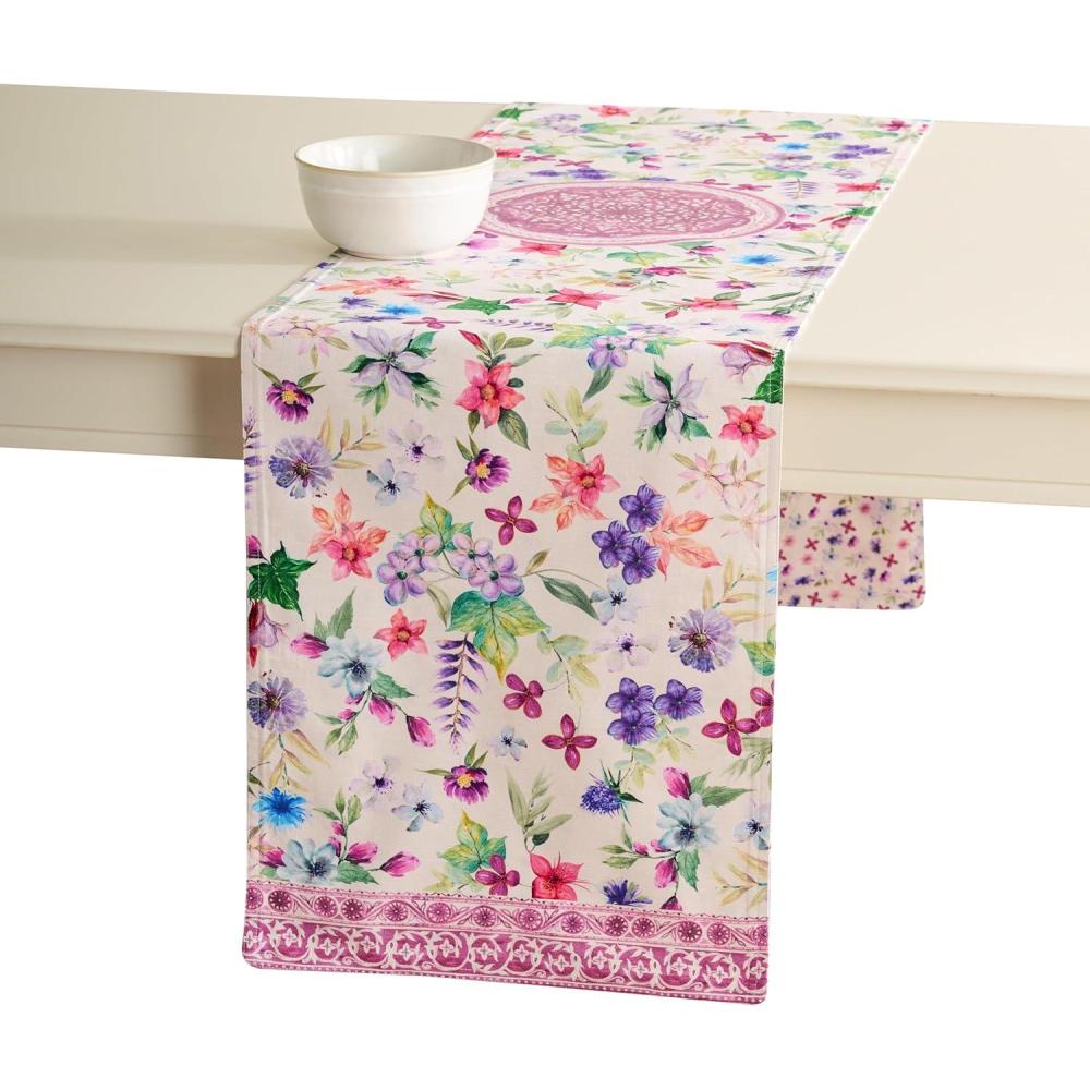 imageMaison dHermine Table Runner 100 Cotton Single Layer Easter Table Runners 72 inches Long Home Kitchen Dining Party ampamp Camping  Easter Decorations Spring ampamp Summer Printemps 1450quot x 72quot13  Chardon