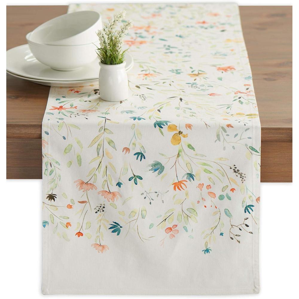 imageMaison dHermine Table Runner 100 Cotton Single Layer Easter Table Runners 72 inches Long Home Kitchen Dining Party ampamp Camping  Easter Decorations Spring ampamp Summer Printemps 1450quot x 72quot03  Colmar