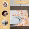 imageMaison d Hermine Placemat 100 Cotton Decorative Placemats Washable Cloth Placemats Home Wedding Restaurant Party ampamp Camping Potiron  ThanksgivingChristmas Set of 406  Oak Leaves