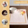 imageMaison d Hermine Placemat 100 Cotton Decorative Placemats Washable Cloth Placemats Home Wedding Restaurant Party ampamp Camping Potiron  ThanksgivingChristmas Set of 405  Potiron