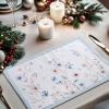 imageMaison d Hermine Placemat 100 Cotton Decorative Placemats Washable Cloth Placemats Home Wedding Restaurant Party ampamp Camping Potiron  ThanksgivingChristmas Set of 419  Ice Florals
