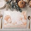 imageMaison d Hermine Placemat 100 Cotton Decorative Placemats Washable Cloth Placemats Home Wedding Restaurant Party ampamp Camping Potiron  ThanksgivingChristmas Set of 412  Giving Thanks