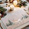 imageMaison d Hermine Placemat 100 Cotton Decorative Placemats Washable Cloth Placemats Home Wedding Restaurant Party ampamp Camping Potiron  ThanksgivingChristmas Set of 402  Deer in the Woods