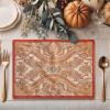 imageMaison d Hermine Placemat 100 Cotton Decorative Placemats Washable Cloth Placemats Home Wedding Restaurant Party ampamp Camping Potiron  ThanksgivingChristmas Set of 401  Kashmir Paisley