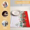 imageMaison d Hermine Placemat 100 Cotton Decorative Placemats Washable Cloth Placemats Home Wedding Restaurant Party ampamp Camping Potiron  ThanksgivingChristmas Set of 420  Noel