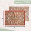 imageMaison d Hermine Placemat 100 Cotton Decorative Placemats Washable Cloth Placemats Home Wedding Restaurant Party ampamp Camping Potiron  ThanksgivingChristmas Set of 401  Kashmir Paisley