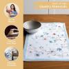 imageMaison d Hermine Placemat 100 Cotton Decorative Placemats Washable Cloth Placemats Home Wedding Restaurant Party ampamp Camping Potiron  ThanksgivingChristmas Set of 419  Ice Florals