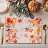 imageMaison d Hermine Placemat 100 Cotton Decorative Placemats Washable Cloth Placemats Home Wedding Restaurant Party ampamp Camping Potiron  ThanksgivingChristmas Set of 408  Amarante