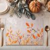 imageMaison d Hermine Placemat 100 Cotton Decorative Placemats Washable Cloth Placemats Home Wedding Restaurant Party ampamp Camping Potiron  ThanksgivingChristmas Set of 406  Oak Leaves