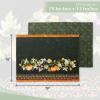 imageMaison d Hermine Placemat 100 Cotton Decorative Placemats Washable Cloth Placemats Home Wedding Restaurant Party ampamp Camping Potiron  ThanksgivingChristmas Set of 415  Pumpkin Garden  Dark Green