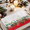 imageMaison d Hermine Placemat 100 Cotton Decorative Placemats Washable Cloth Placemats Home Wedding Restaurant Party ampamp Camping Potiron  ThanksgivingChristmas Set of 420  Noel