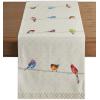 imageMaison dHermine Table Runner 100 Cotton Single Layer Easter Table Runners 72 inches Long Home Kitchen Dining Party ampamp Camping  Easter Decorations Spring ampamp Summer Printemps 1450quot x 72quot09  Birdies on Wire
