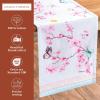 imageMaison dHermine Table Runner 100 Cotton Single Layer Easter Table Runners 72 inches Long Home Kitchen Dining Party ampamp Camping  Easter Decorations Spring ampamp Summer Printemps 1450quot x 72quot08  Blossoms in Spring