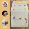 imageMaison dHermine Table Runner 100 Cotton Single Layer Easter Table Runners 72 inches Long Home Kitchen Dining Party ampamp Camping  Easter Decorations Spring ampamp Summer Printemps 1450quot x 72quot09  Birdies on Wire