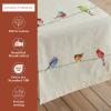 imageMaison dHermine Table Runner 100 Cotton Single Layer Easter Table Runners 72 inches Long Home Kitchen Dining Party ampamp Camping  Easter Decorations Spring ampamp Summer Printemps 1450quot x 72quot09  Birdies on Wire