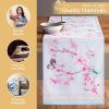 imageMaison dHermine Table Runner 100 Cotton Single Layer Easter Table Runners 72 inches Long Home Kitchen Dining Party ampamp Camping  Easter Decorations Spring ampamp Summer Printemps 1450quot x 72quot08  Blossoms in Spring