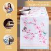 imageMaison dHermine Table Runner 100 Cotton Single Layer Easter Table Runners 72 inches Long Home Kitchen Dining Party ampamp Camping  Easter Decorations Spring ampamp Summer Printemps 1450quot x 72quot08  Blossoms in Spring