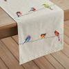 imageMaison dHermine Table Runner 100 Cotton Single Layer Easter Table Runners 72 inches Long Home Kitchen Dining Party ampamp Camping  Easter Decorations Spring ampamp Summer Printemps 1450quot x 72quot09  Birdies on Wire