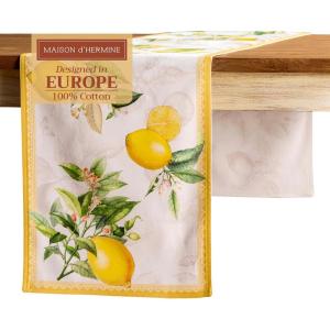 imageMaison dHermine Table Runner 100 Cotton Single Layer Easter Table Runners 72 inches Long Home Kitchen Dining Party ampamp Camping  Easter Decorations Spring ampamp Summer Printemps 1450quot x 72quot01  Limoncello