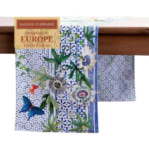imageMaison dHermine Table Runner 100 Cotton Single Layer Easter Table Runners 72 inches Long Home Kitchen Dining Party ampamp Camping  Easter Decorations Spring ampamp Summer Printemps 1450quot x 72quot26  Passiflora