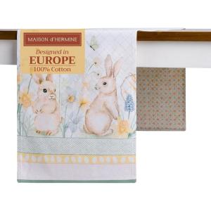 imageMaison dHermine Table Runner 100 Cotton Single Layer Easter Table Runners 72 inches Long Home Kitchen Dining Party ampamp Camping  Easter Decorations Spring ampamp Summer Printemps 1450quot x 72quot15  Easter Dew