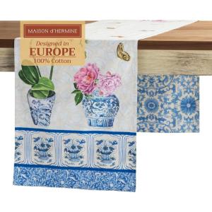 imageMaison dHermine Table Runner 100 Cotton Single Layer Easter Table Runners 72 inches Long Home Kitchen Dining Party ampamp Camping  Easter Decorations Spring ampamp Summer Printemps 1450quot x 72quot14  Canton