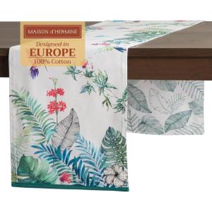 imageMaison dHermine Table Runner 100 Cotton Single Layer Easter Table Runners 72 inches Long Home Kitchen Dining Party ampamp Camping  Easter Decorations Spring ampamp Summer Printemps 1450quot x 72quot20  Tropiques