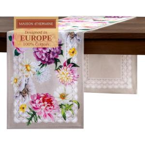imageMaison dHermine Table Runner 100 Cotton Single Layer Easter Table Runners 72 inches Long Home Kitchen Dining Party ampamp Camping  Easter Decorations Spring ampamp Summer Printemps 1450quot x 72quot21  Pivoine