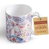 imageMaison d Hermine Coffee Mug with Handles Fine Bone China Pack of One Coffee Mug for Hot Beverages Cappuccino Latte Home Restaurant Perfect for Men ampamp Women Champ De Mars  Paris 15 Ounce8  Indian Floral